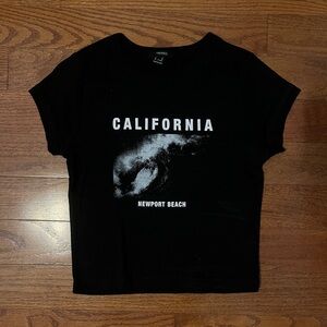 Forever 21 Black California Graphic Tee